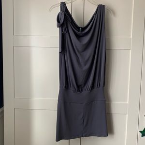 Gray asymmetrical dress